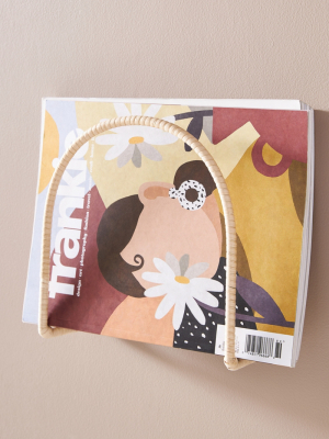 Lara Rattan-wrapped Magazine Wall Rack