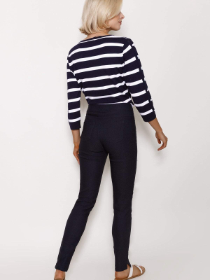 Elasticated Trousers In Navy