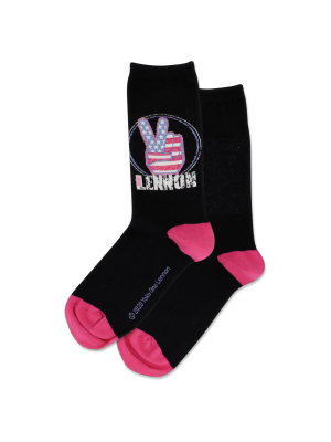 Women's John Lennon Peace Crew Socks