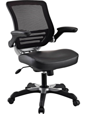 Eloise Vinyl Office Chair Black