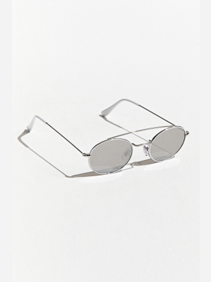 Clifton Brown Bar Wire Oval Sunglasses