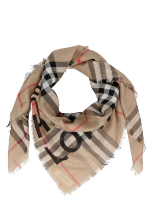 Burberry Horseferry Print Checked Scarf