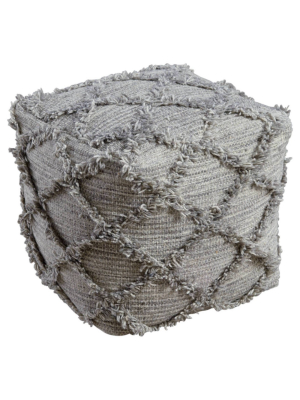 Adelphie Moroccan Inspired Pouf Natural/gray - Signature Design By Ashley