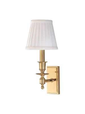 Ludlow 1 Light Wall Sconce Polished Brass