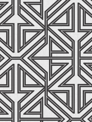 Kachel Black Geometric Wallpaper From The Scott Living Ii Collection By Brewster Home Fashions