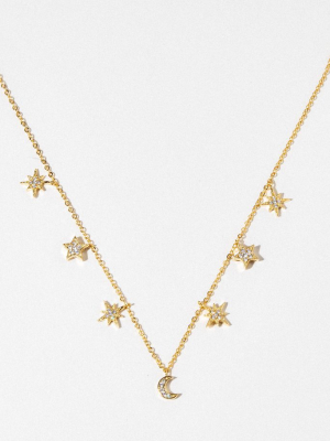Celestial Stars And Moons Necklace