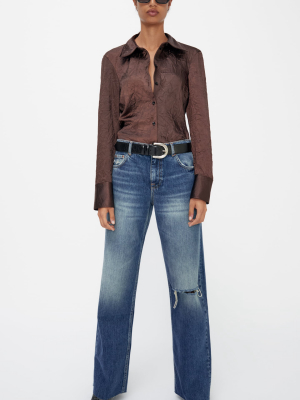 Zw Premium ‘90s Full Length Jeans In Fall Blue