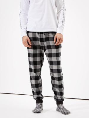 Ae Plaid Flannel Jogger Pant