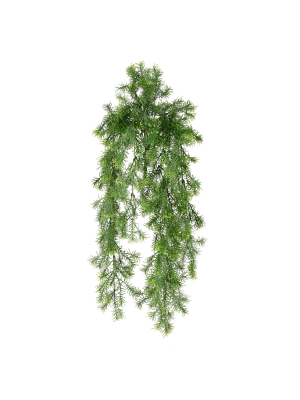 Vickerman 29.5" Artificial Green Spring Grass Hanging Bush.