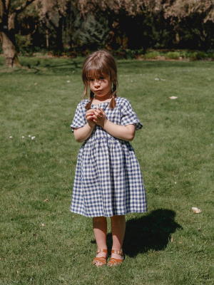 Marie Everyday Dress - Navy Gingham