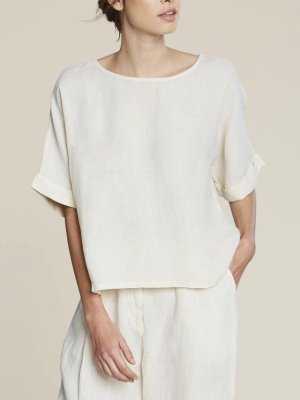 Womens Zoe Linen Top