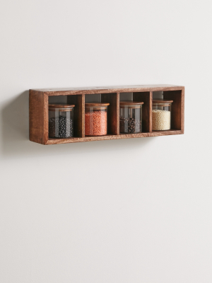 Mason Wall Shelf And Jar Set