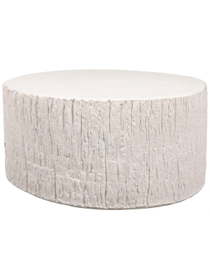 Trunk Coffee Table, White Fiber Cement