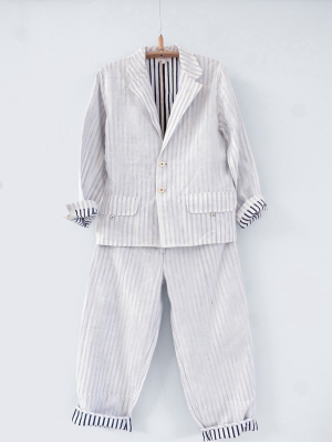 Apprentice Suit In Handloom Linen (set)