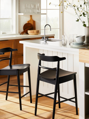 Kaysville Curved Back Wood Counter Height Stool - Threshold™ Designed With Studio Mcgee