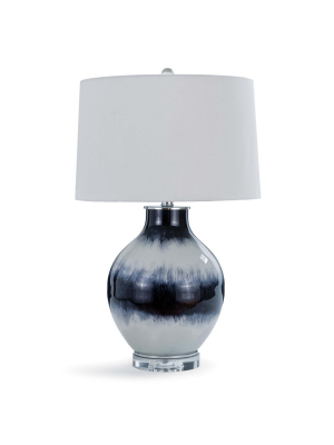 Indigo Glass Table Lamp By Coastal Living