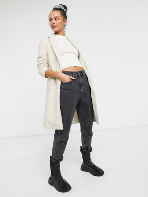 New Look Tailored Coat In Oatmeal