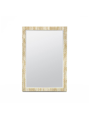 Claire Mirror Natural Bone