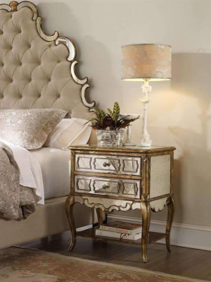 Sanctuary Mirrored Leg Nightstand-bling