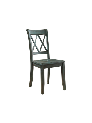 2pc Mestler Dining Room Side Chair Green - Signature Design By Ashley