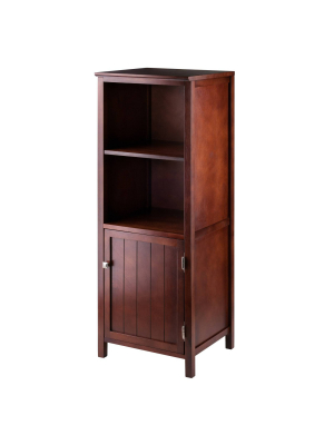 Brooke Jelly Cupboard With 2 Shelves And Door Wood/espresso - Winsome