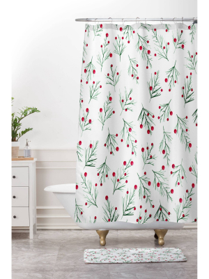 Gabriela Fuente Winterwonder Shower Curtain White - Deny Designs