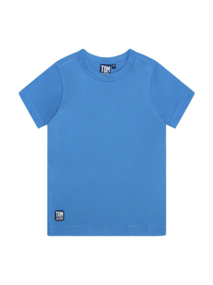 Solid Marine Blue Short Sleeve