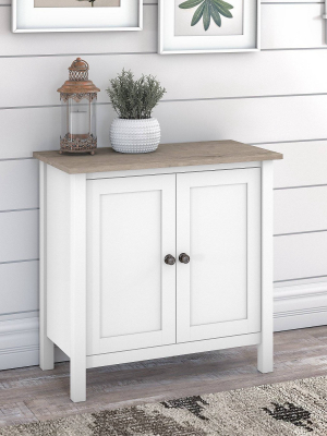 Mayfield Accent Storage Cabinet With Doors Shiplap Gray/pure White - Bush Furniture