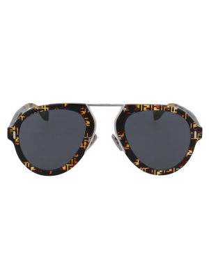 Fendi Eyewear Pilot Frame Sunglasses