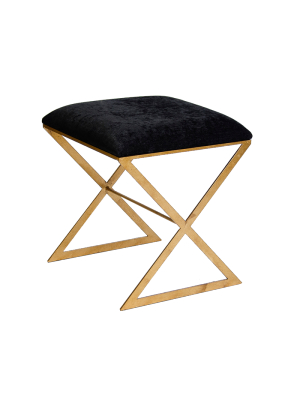 X Side Table Gold And Black