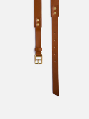 Skinny Belt, Cognac Leather