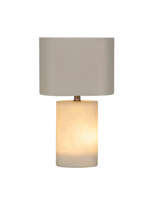 Faux Alabaster Accent Lamp White With Lit Base (includes Led Light Bulb) - Project 62™