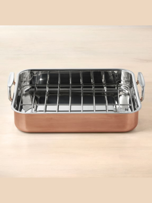 Williams Sonoma Copper Roasting Pan With Rack