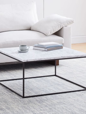 Streamline Square Coffee Table - Marble