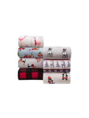 Holiday Print Plush Bed Blanket - Elite Home Products