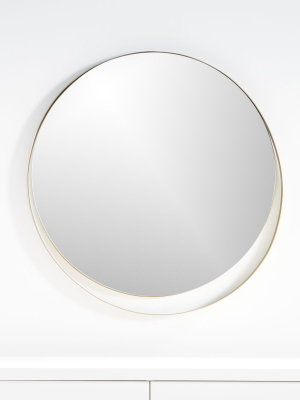 Offset Circle Wall Mirror