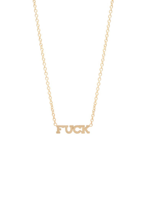 14k Itty Bitty Fuck Necklace