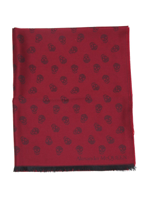 Alexander Mcqueen Skull Logo Scarf