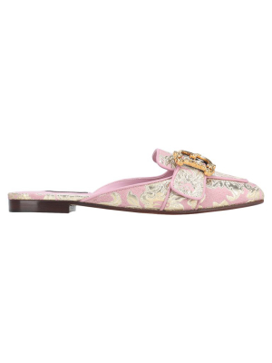 Dolce & Gabbana Logo Plaque Mules