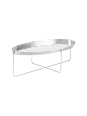 Gaultier Silver Metal Coffee Table