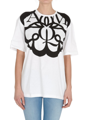 Alexander Mcqueen Graphic Print Crewneck T-shirt