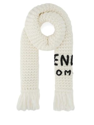 Fendi Logo Knitted Scarf