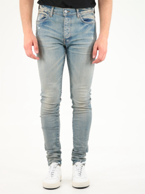 Amiri Washed Effect Slim Fit Jeans