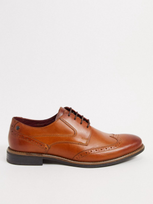 Base London Risco Brogues In Tan Leather