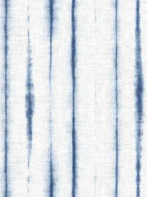 Orleans Shibori Faux Linen Wallpaper In Blue From The Pacifica Collection By Brewster Home Fashions