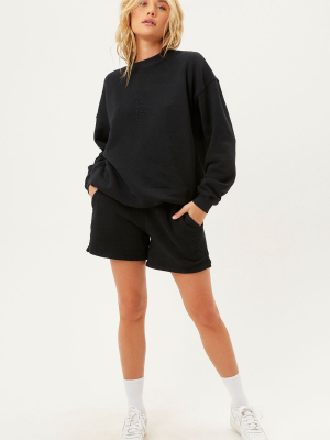 Bennie Oversized Crewneck Sweatshirt - Black