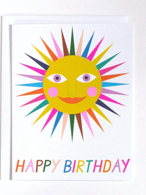 Happy Birthday Rainbow Sunshine Birthday Card