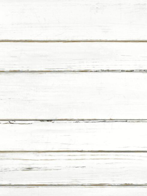 Shiplap Planks Wallpaper In White From The Simply Farmhouse Collection By York Wallcoverings