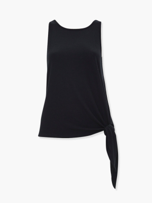 Ribbed Tie-hem Tank Top