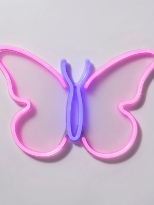 Neon Butterfly Novelty Wall Lights Pink - Pillowfort™